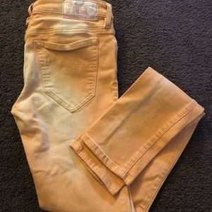 Diesel orange denim jeans low waist size 29